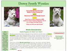 Tablet Screenshot of downsouthwesties.com